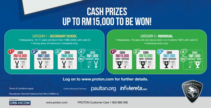Proton Design Competition 2015 – budding designers, visualise a concept car for the Malaysian family 351264