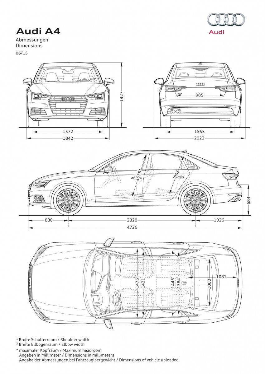 2016 B9 Audi A4 revealed – familiar looks, new tech 354982