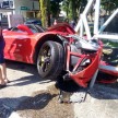 Ferrari 458 Speciale gets totalled in Kuching, Sarawak