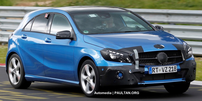 SPYSHOTS: Mercedes-Benz A-Class facelift in blue 345077