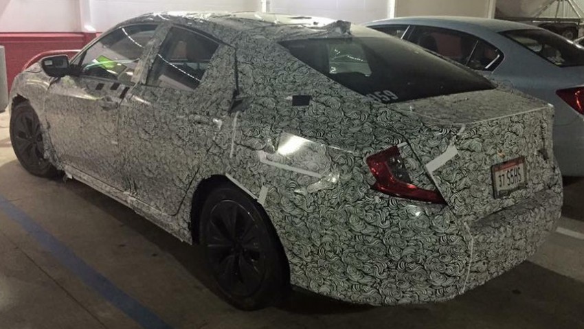 SPYSHOTS: 2016 Honda Civic sedan caught in the US! Image #360228