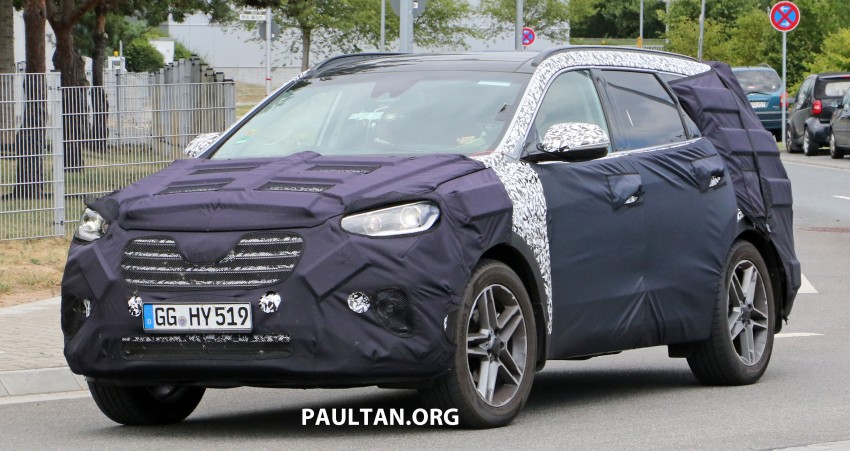 SPIED: Hyundai Grand Santa Fe facelift in Germany 363314