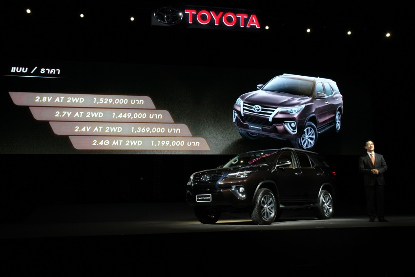2016 Toyota Fortuner debuts in Thailand, from RM133k 360064