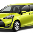 2016 Toyota Sienta MPV unveiled for Japanese market