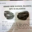 Toyota Avanza facelift: new interior, exterior pix leaked