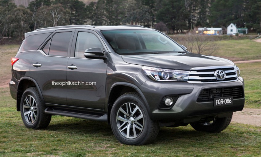 Toyota Fortuner and Hilux switch faces via renderings 360375