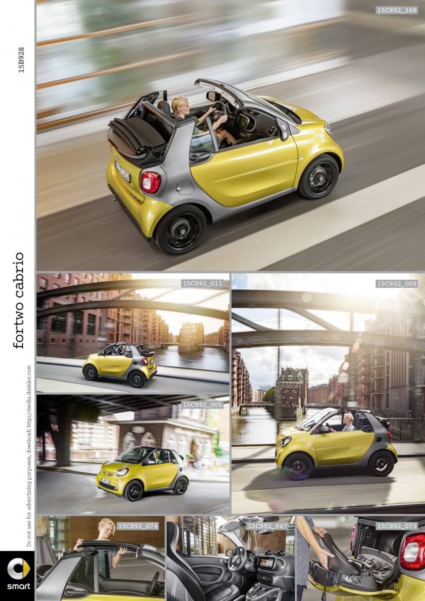 2016 smart fortwo cabrio revealed, debuts in Frankfurt 372755