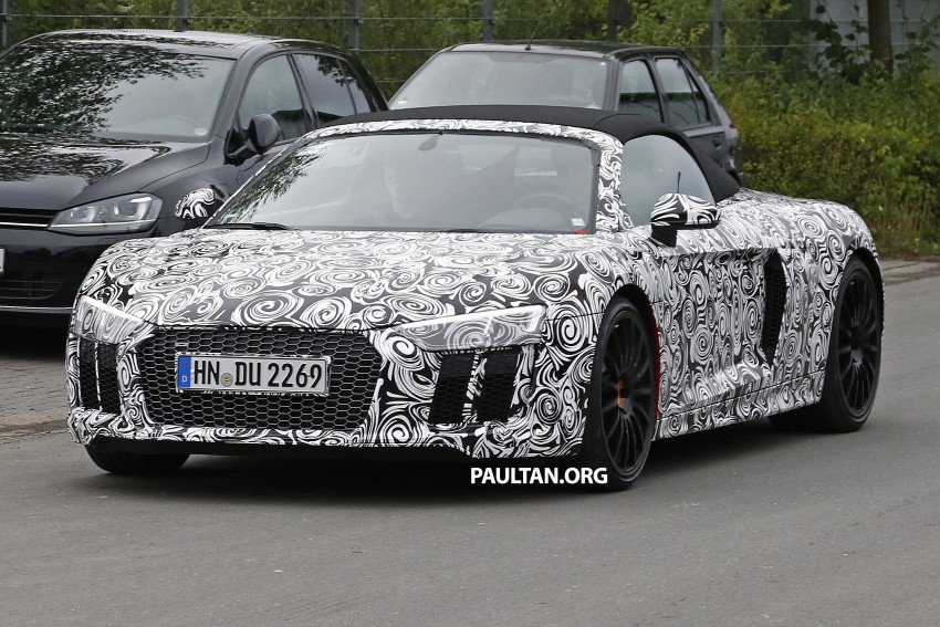 SPIED: 2016 Audi R8 Spyder spotted testing 370550