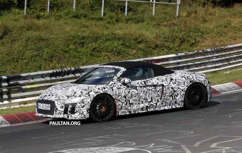 SPIED: 2016 Audi R8 Spyder spotted testing 370565