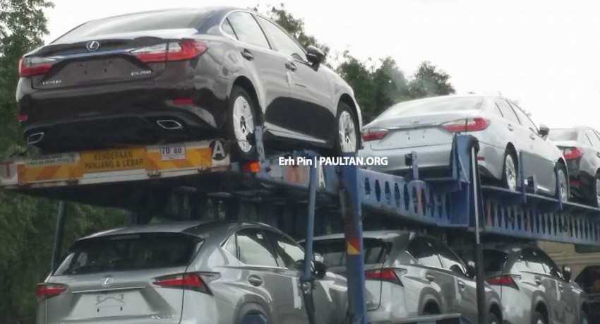 SPYSHOTS: Lexus ES facelift captured on trailer 363829