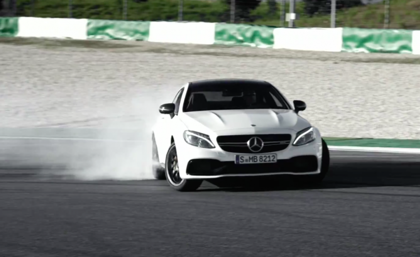 VIDEO: Mercedes-AMG C 63 S Coupe gets detailed and showcases what it does best sideways on the track 369768