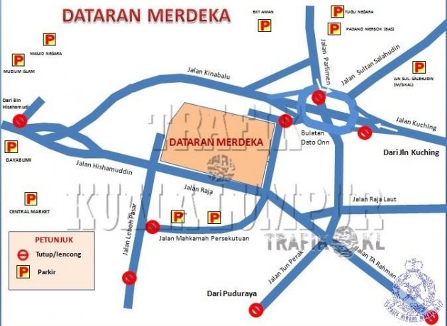 kl road closure merdeka