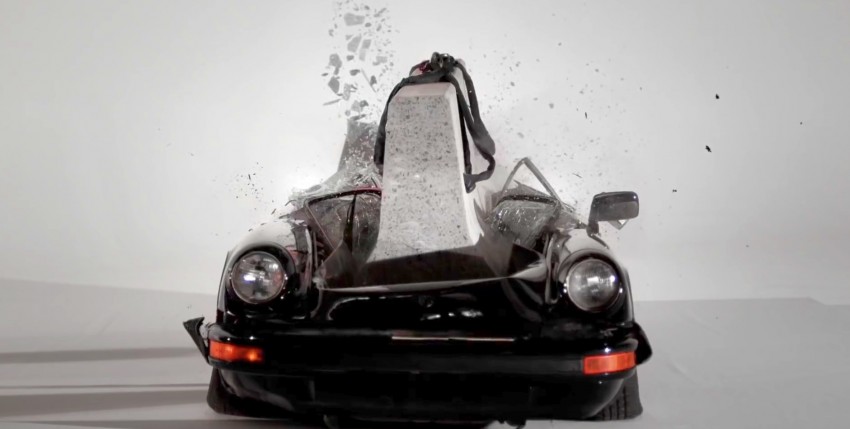 VIDEO: Vintage Porsche 911 SC destroyed by concrete slab in fashion company rag & bone’s ad, draws ire 365395