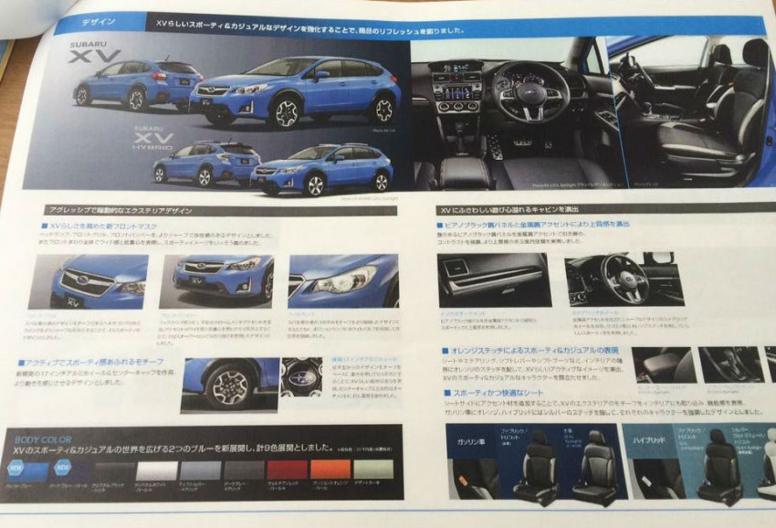 Subaru XV facelift revealed, Japanese specs leaked 382349