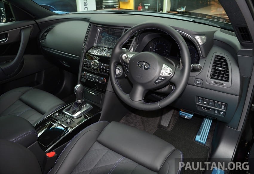 2016 Infiniti QX70S – dark look, purple stitch, cheaper 375739