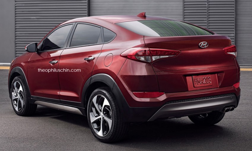Hyundai Tucson Coupe SUV rendered, looking good 375622