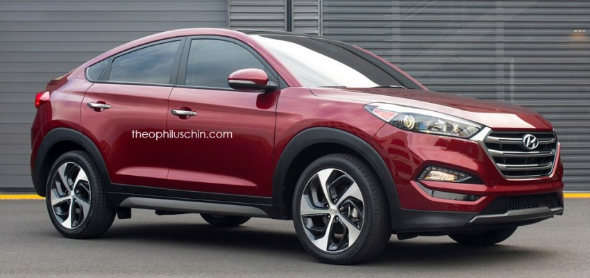 Hyundai Tucson Coupe SUV rendered, looking good 375621