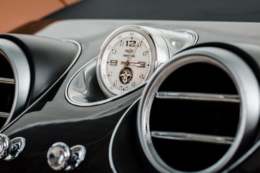 2016 Bentley Bentayga has a Breitling self-winding Tourbillon clock – 18k gold case and eight diamonds Image #378640