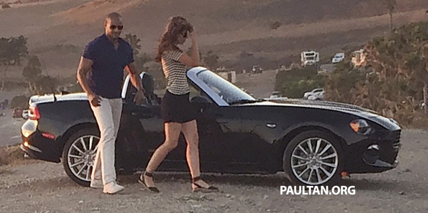 Fiat 124 Spider caught undisguised at its photoshoot 385255