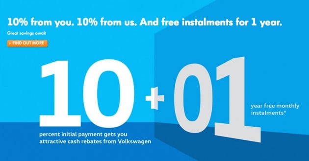 Volkswagen Malaysia Cash Rebate and One year instalment