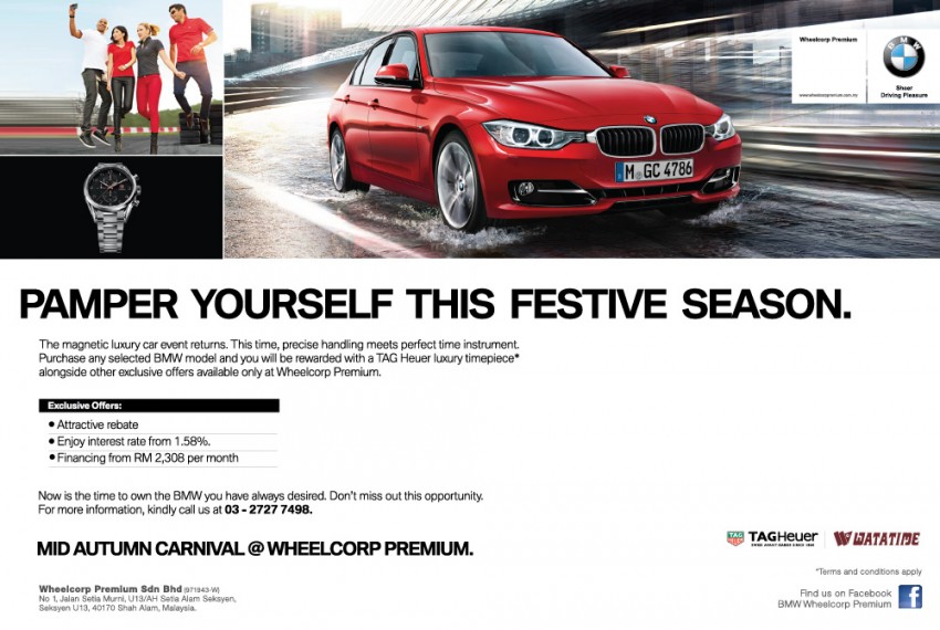 AD: Free TAG Heuer watch with your BMW, plus attractive cash rebates at Wheelcorp Premium 382684