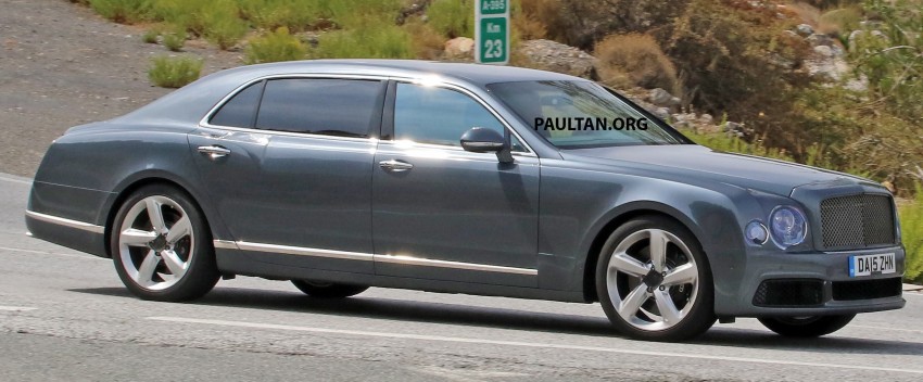 SPIED: Bentley Mulsanne facelift, LWB model captured 381761
