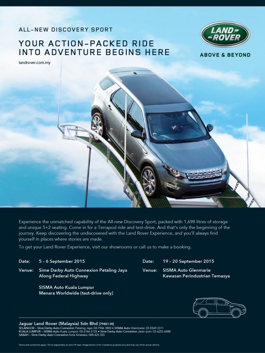 AD: Test drive the all-new Land Rover Discovery Sport this weekend and experience the Terrapod ride 374413