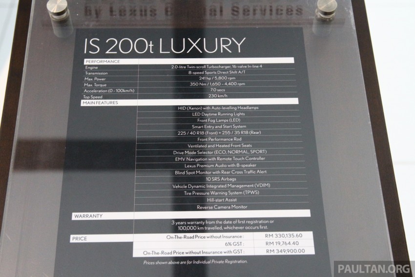 GALLERY: Lexus IS 200t Luxury spec in showroom 388852