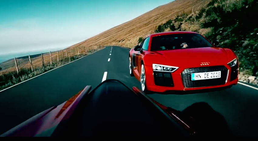 VIDEO: Audi R8 V10 plus versus Ducati on Isle of Man 390871