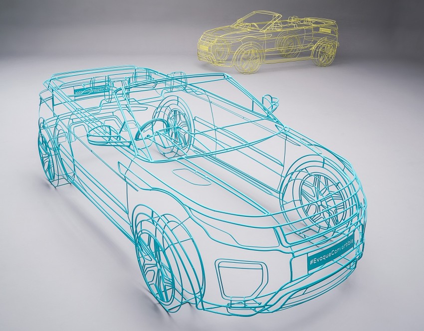 Range Rover Evoque Convertible teased in wireframes around London, global debut set for November 386786