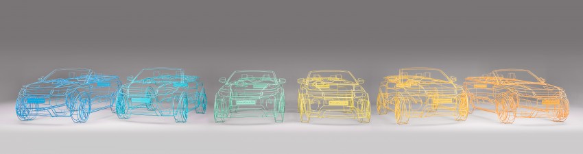 Range Rover Evoque Convertible teased in wireframes around London, global debut set for November 386777