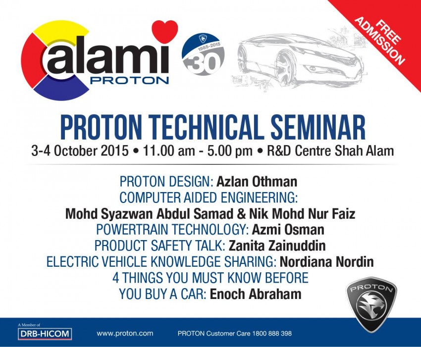 Proton Tech Seminar at <em>Alami Proton</em> this weekend 386187