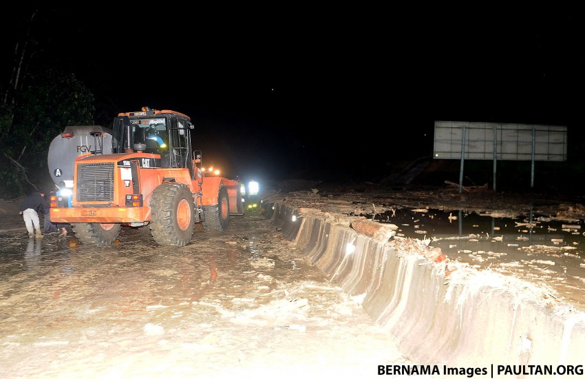 Landslide at KM52.4 on Karak Expressway – affected route still closed to public, no casualties reported 406282