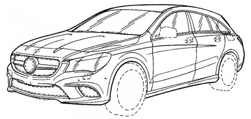 Mercedes-Benz CLA Shooting Brake facelift revealed in patent drawings – minor changes expected 412895