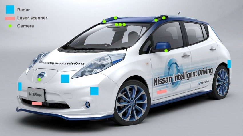 Nissan Leaf autonomous prototype begins road tests 401434