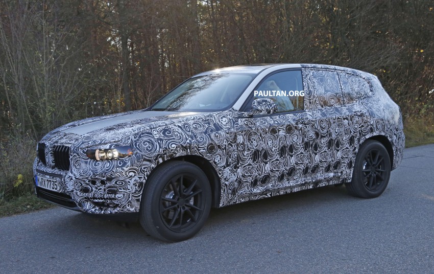 SPIED: G01 BMW X3 tries production body on for size 407465