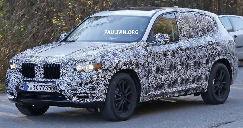 SPIED: G01 BMW X3 tries production body on for size 407455