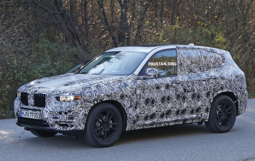 SPIED: G01 BMW X3 tries production body on for size 407456