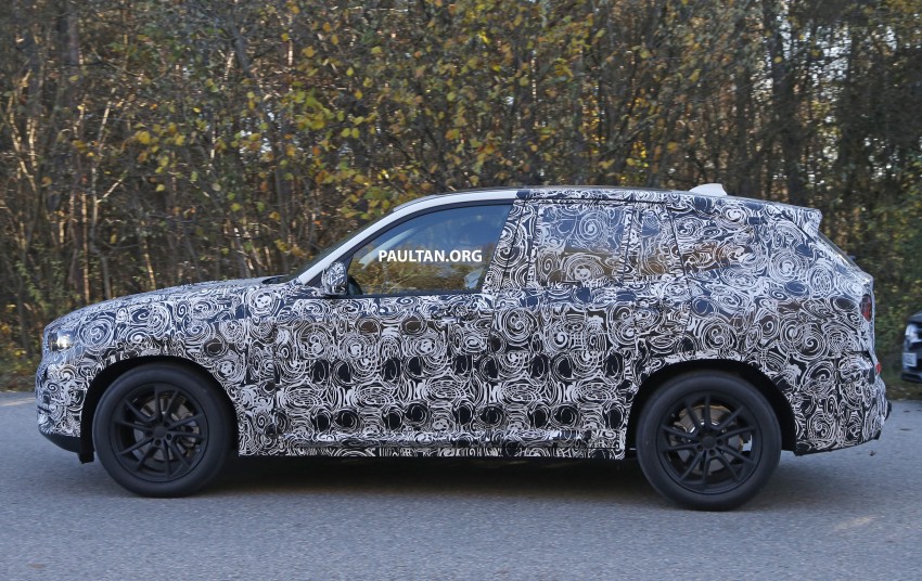 SPIED: G01 BMW X3 tries production body on for size 407460
