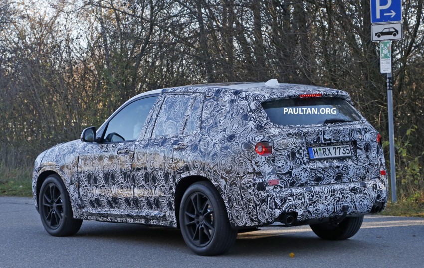 SPIED: G01 BMW X3 tries production body on for size 407462