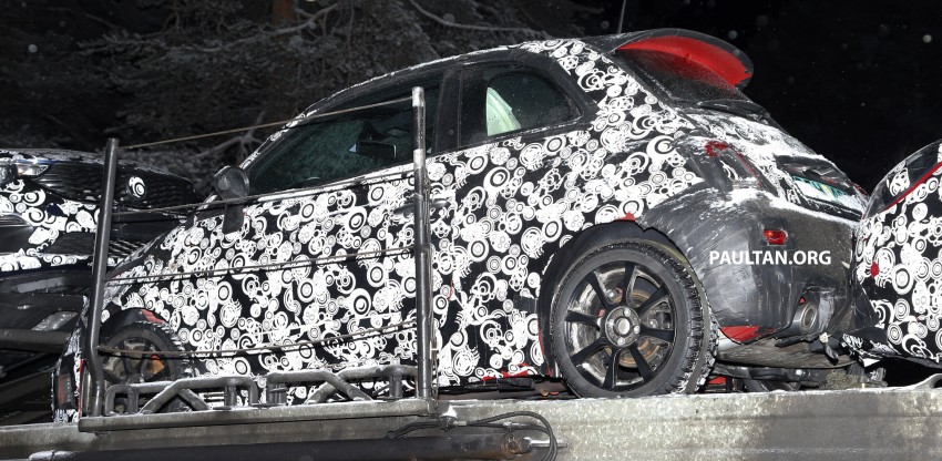 SPIED: Fiat 500 Abarth facelift caught, fully disguised 422209