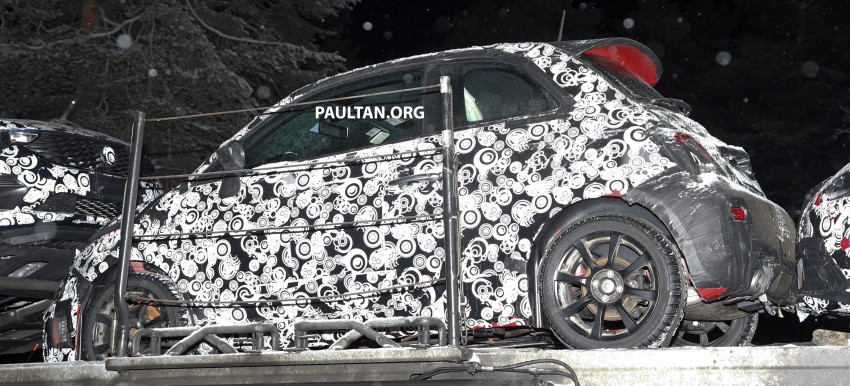 SPIED: Fiat 500 Abarth facelift caught, fully disguised 422213