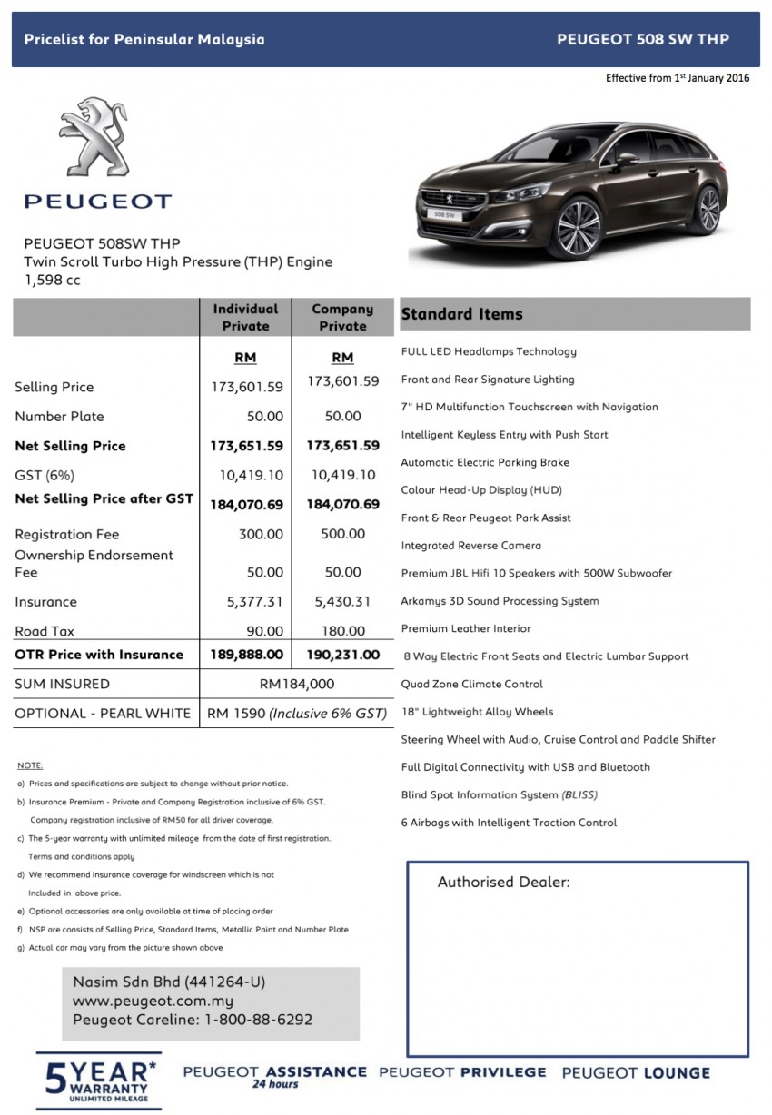 Peugeot 308 and 508 prices to go up from Jan 1, 2016 Image #423804
