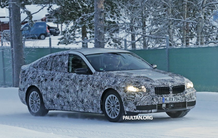 SPYSHOTS: 2017 BMW 5 Series GT spotted in the cold 421115