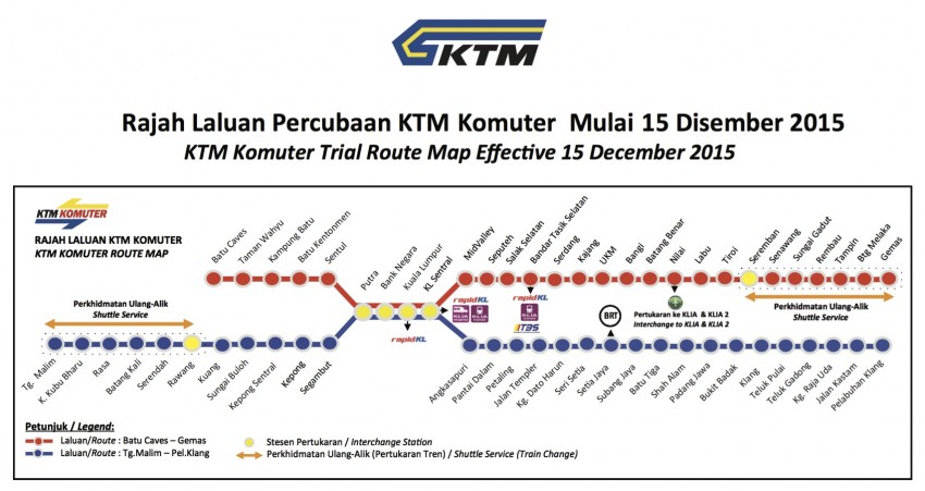KTM Komuter announces six-month reroute trial from Dec 15; new fare structure for train services revealed 417092