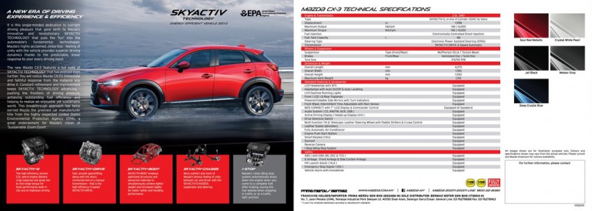 Mazda CX-3 Malaysian brochure, spec sheet leaked 416693