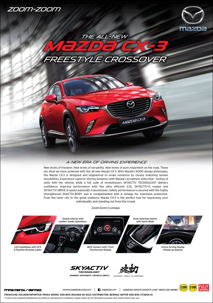 Mazda CX-3 Malaysian brochure, spec sheet leaked 416694
