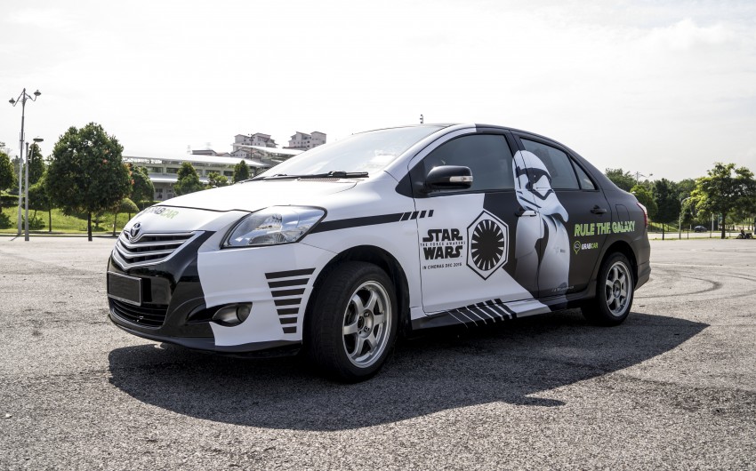 GrabCar <em>Star Wars</em>-themed vehicles giving free rides – <em>The Force Awakens</em> tickets, merchandise up for grabs 422012