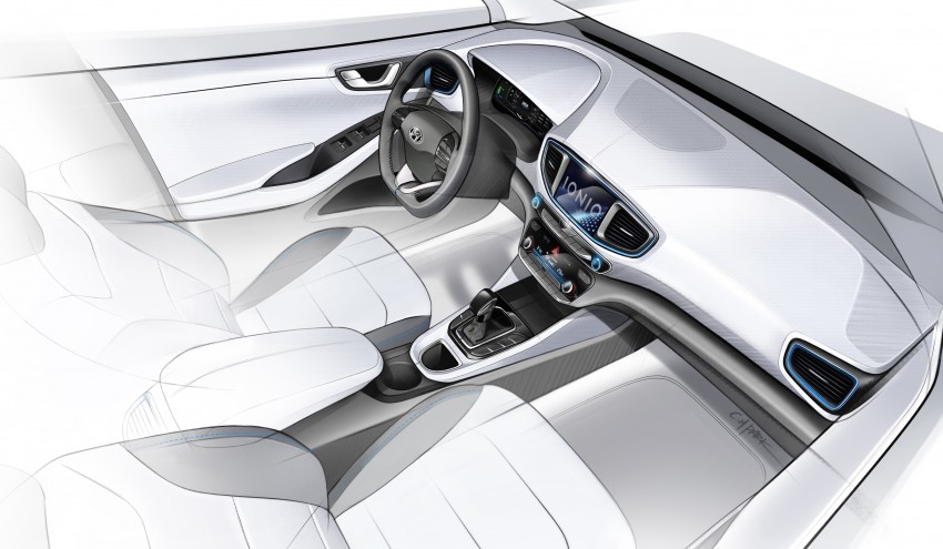 Hyundai Ioniq sketches revealed, 3 powertrains listed 425281