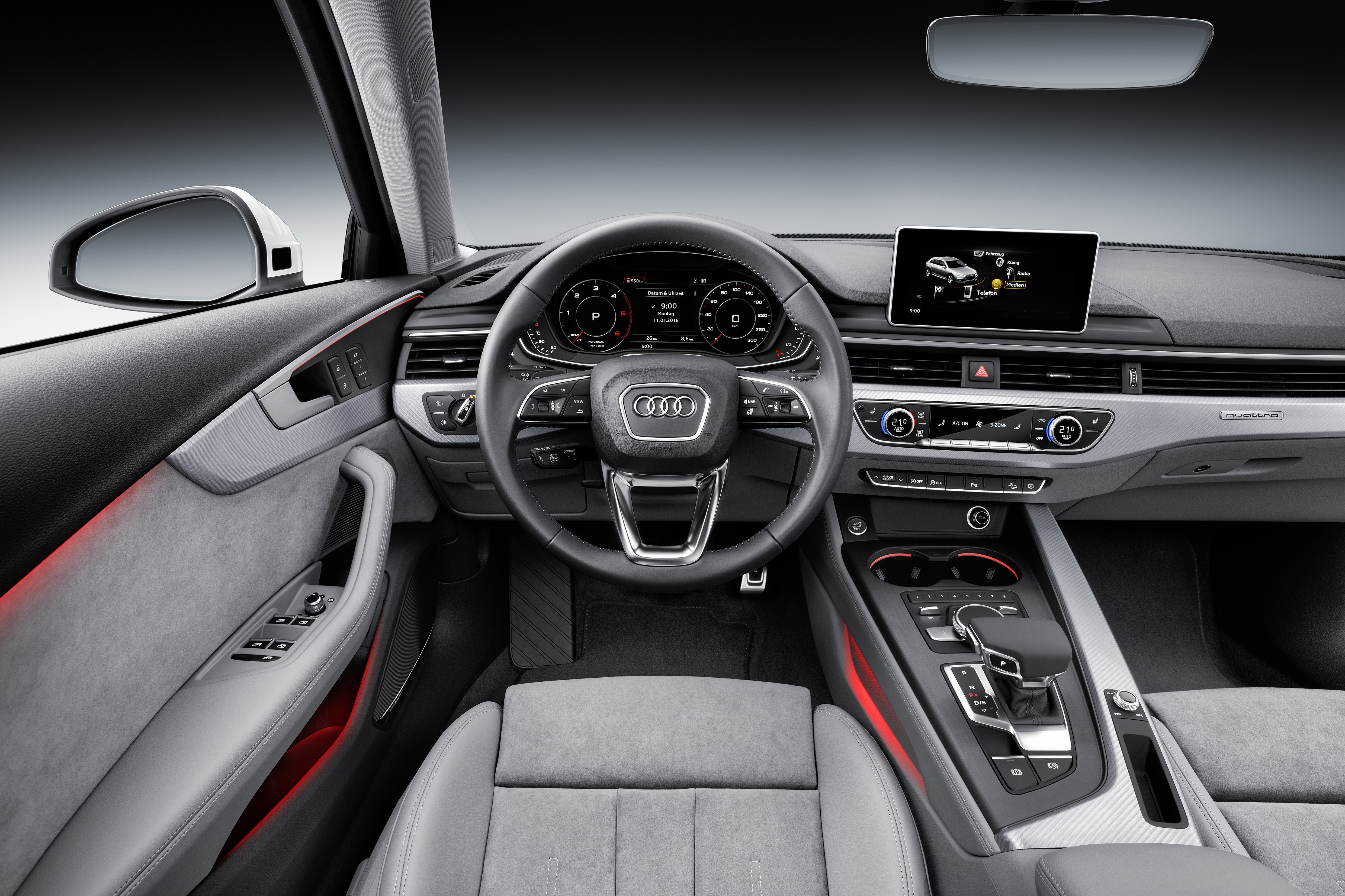 Новый а4 цена. Audi a4 Allroad quattro салон. Ауди а4 кватро салон. Audi a4 2017. Audi a4 Allroad b9.